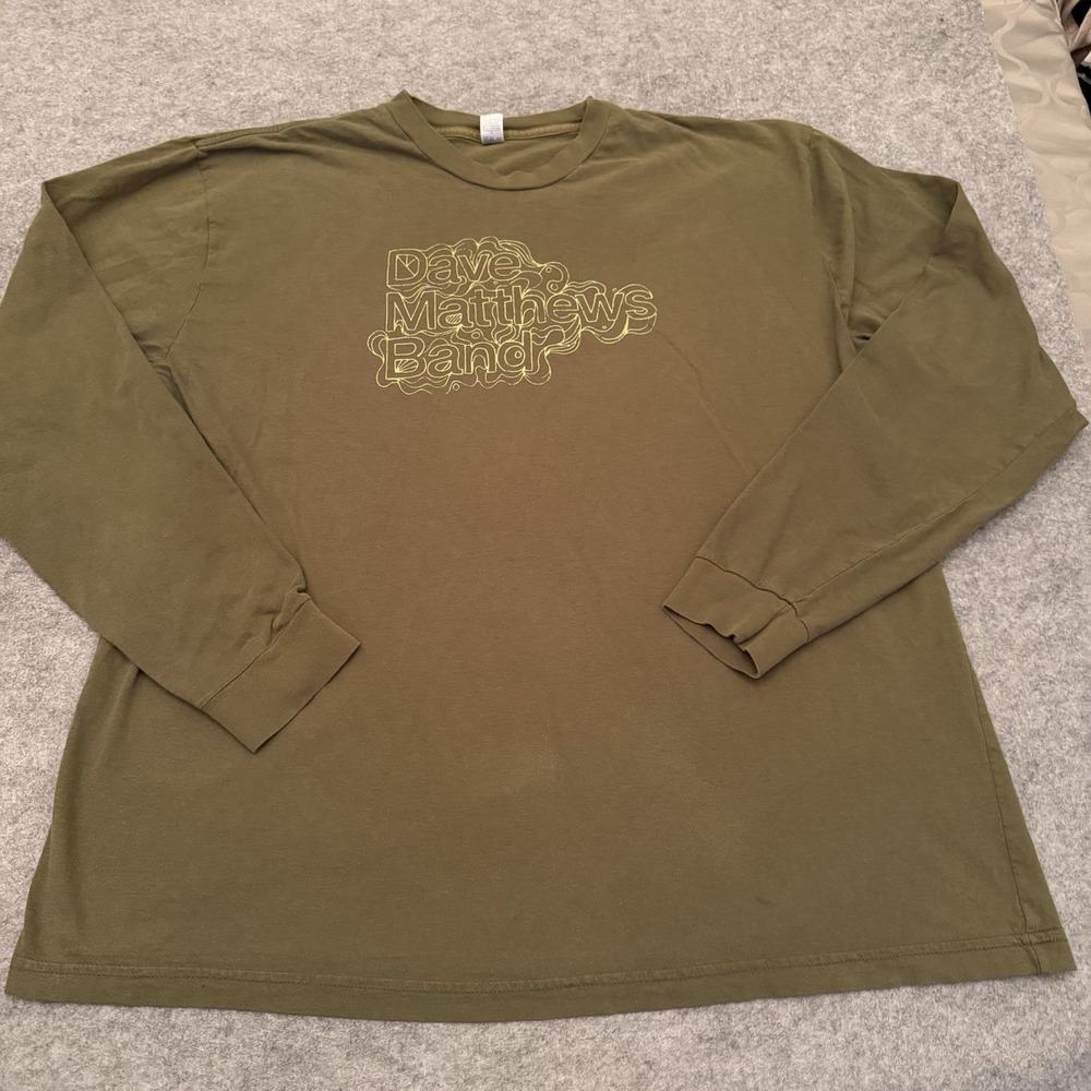 Vintage Dave Matthews Band DMB T-Shirt Winter 2005 Tour Olive Green Size XL